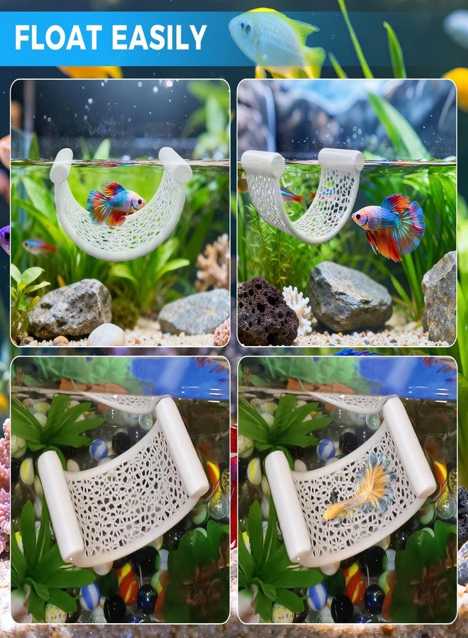 KCMOSGI Betta Fish Hammock, White U Shape Betta Hammock, Betta Bed for Small Fish, Fish Tank Decoration, Betta Fish Tank Accessories for Shrimp and Bettas - Image 3